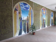 Световноизвестният художник Николай Панайотов реставрира стенописа в НЧ „Развитие-1870”